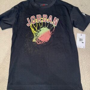 Jordan Black T-Shirt with‎ Red Logo